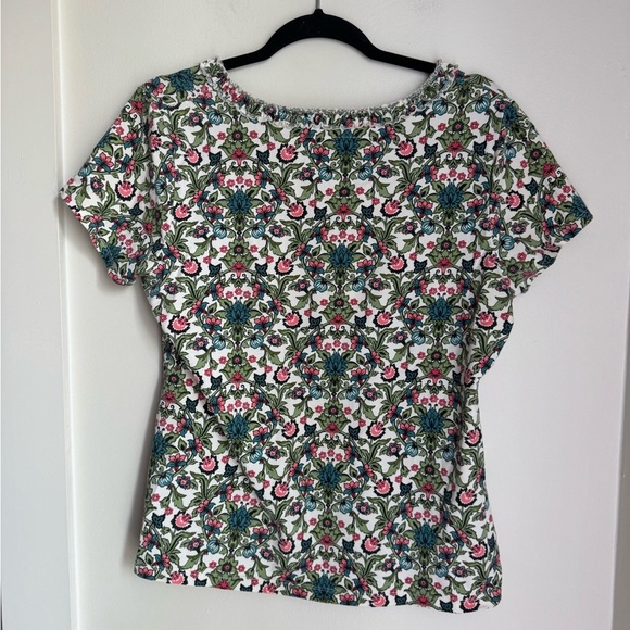 Charter Club Multicolor Floral Short Sleeve Top - Picture 4 of 4